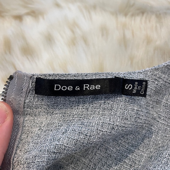 Doe & Rae Grey Short Sleeve Layered Top - Picture 5 of 6